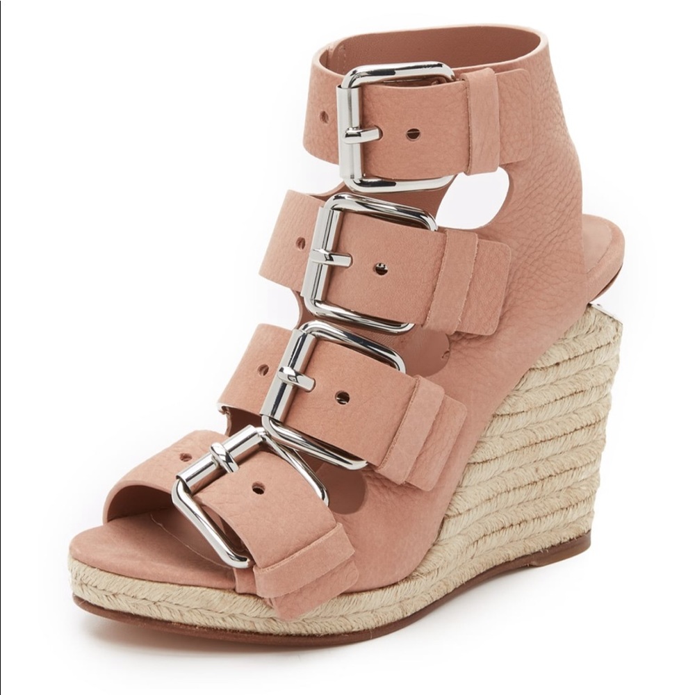 SOLD ON ANOTHER SITE!🔥🔥Alexander Wang Buckle Wedge Sandals Size 38
